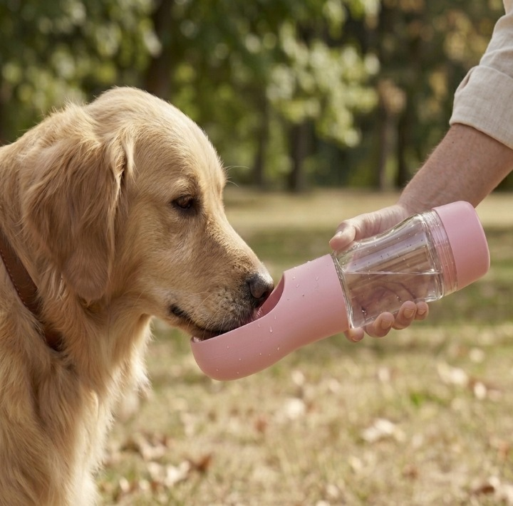 Portable Dog Water Bottle with Treat Compartment